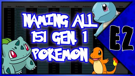 naming all 151 pokemon quiz.